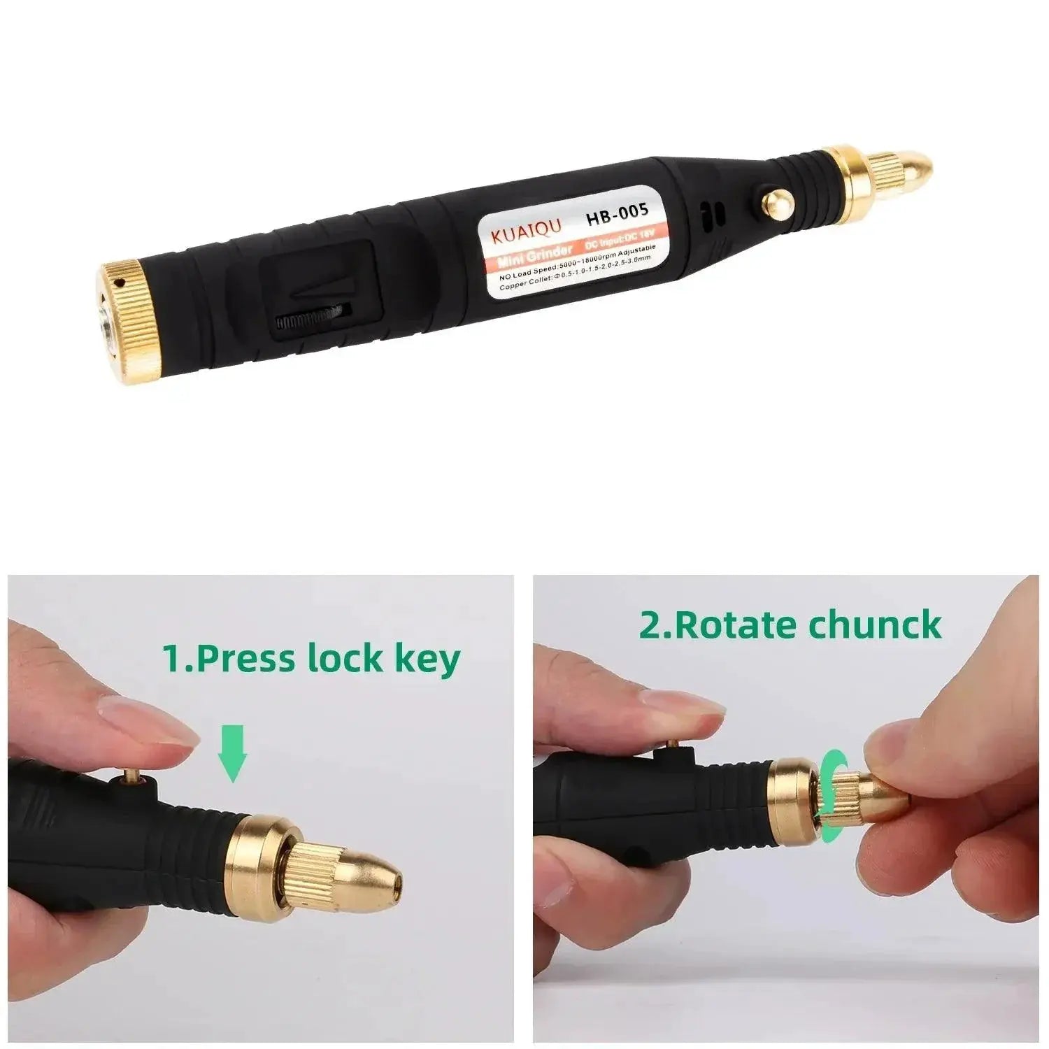5000 - 18000 RPM Adjustable 5 Speed Electric Drill Mini Tool