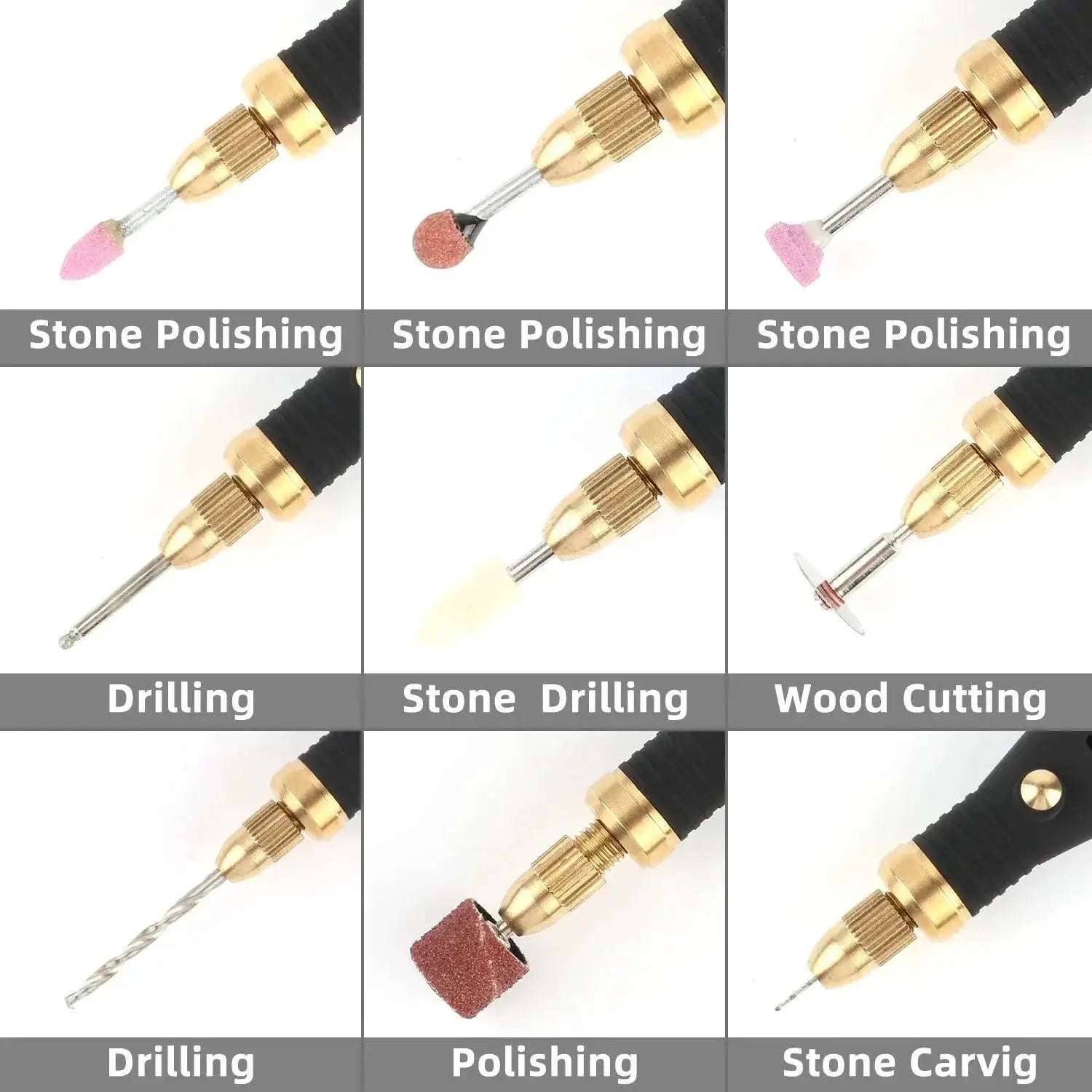 5000 - 18000 RPM Adjustable 5 Speed Electric Drill Mini Tool