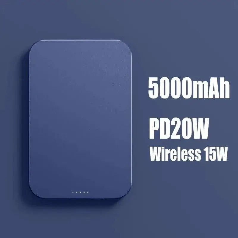 5000mAh Magnetic Wireless Charger 15W Power Bank for iPhone