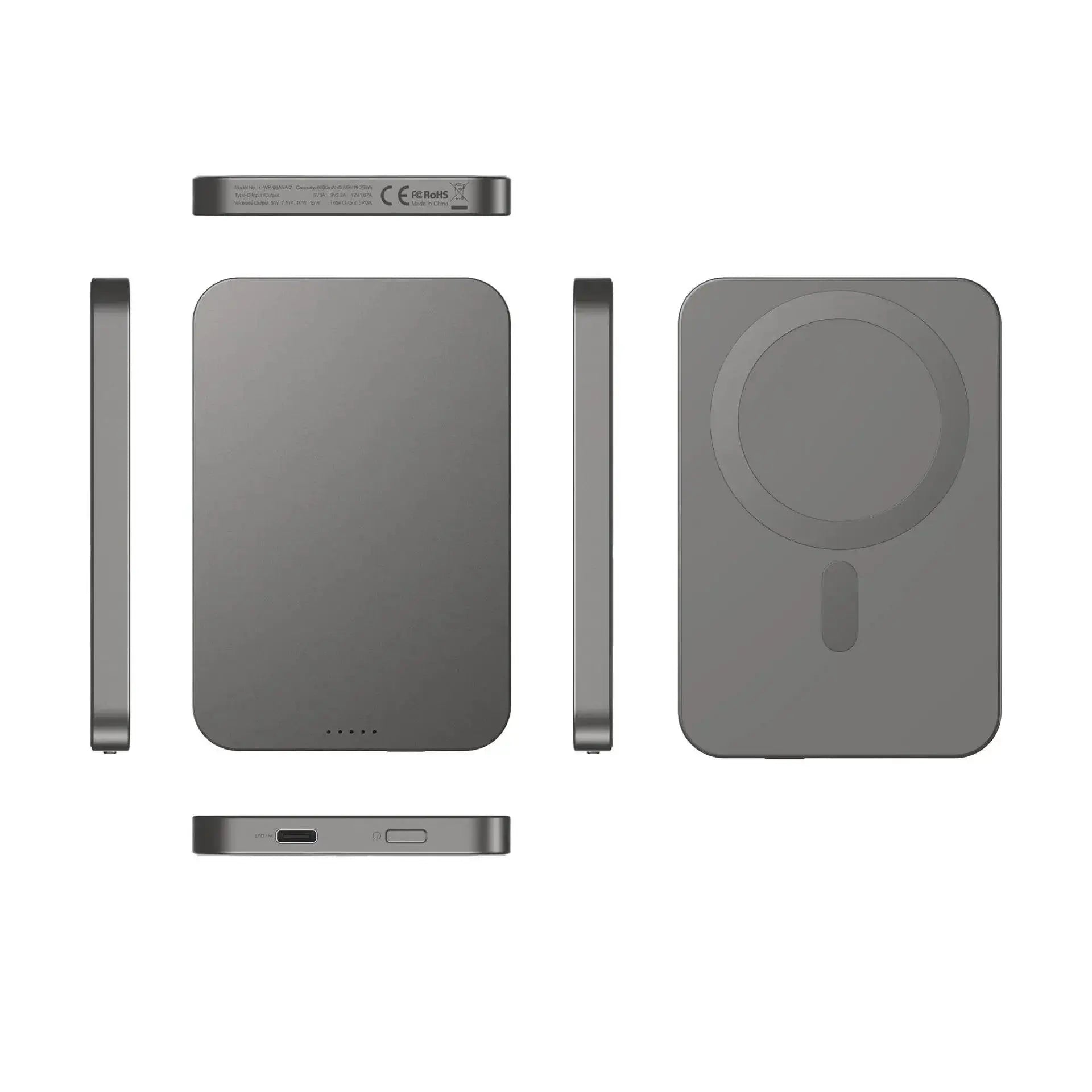 5000mAh Magnetic Wireless Charger 15W Power Bank for iPhone