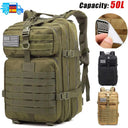 50L Waterproof Tactical Backpack for Men Large Capacity
