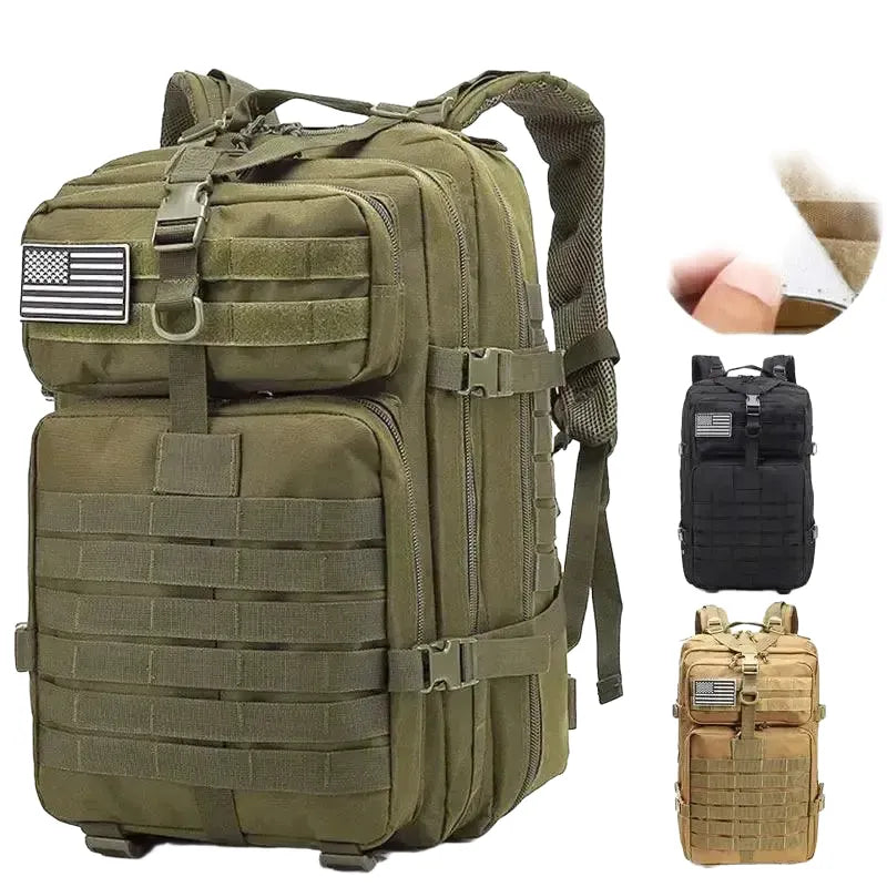 Waterproof Hiking Backpack for Men — black