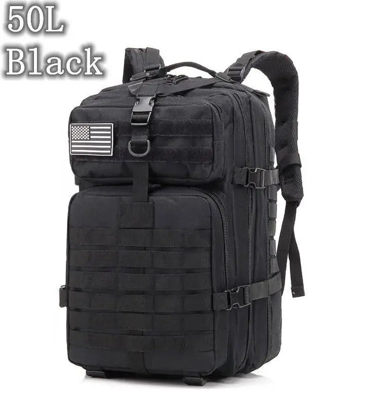 50L Waterproof Tactical Backpack for Men Large Capacity