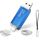 High-Speed 128GB 2-in-1 Type-C USB Flash Drive for All Devices