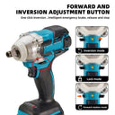 520N.m Brushless Cordless Impact Wrench for Makita 388V Battery