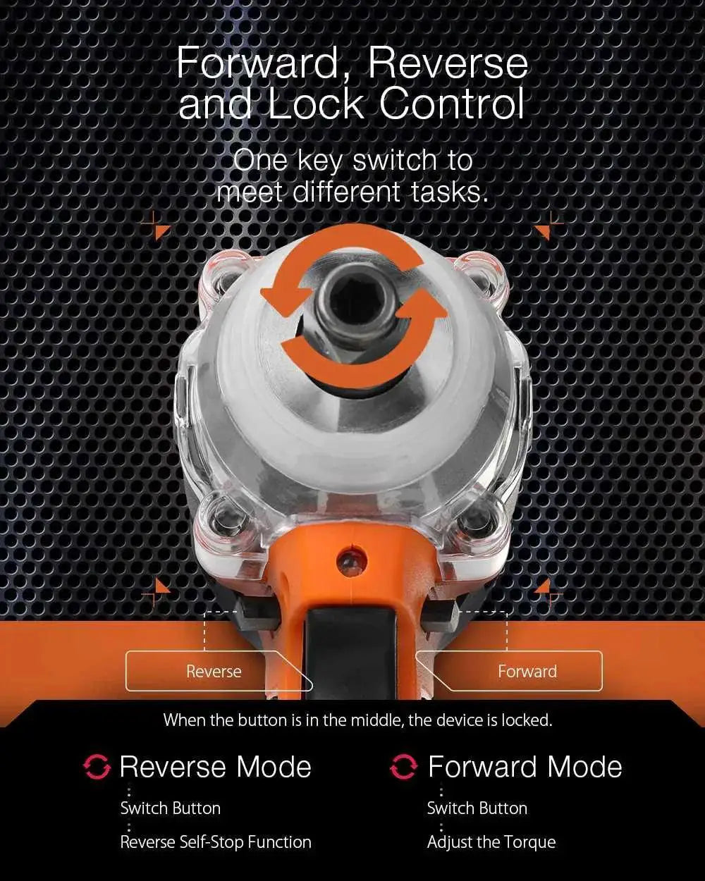 588NM Brushless Electric Half Inch Cordless Impact Wrench Pro