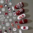 5D Christmas Nail Art Stickers for Festive Manicures