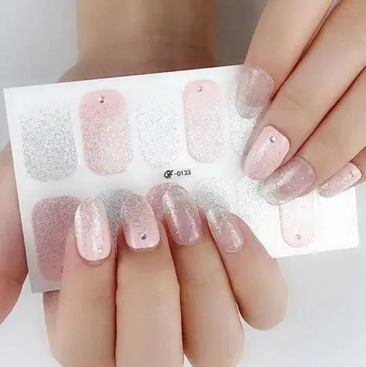 5D Diamond Korean Nail Sticker Wrap Elegant Nail Art