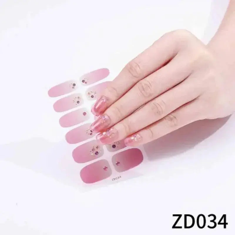 5D Diamond Korean Nail Sticker Wrap Elegant Nail Art