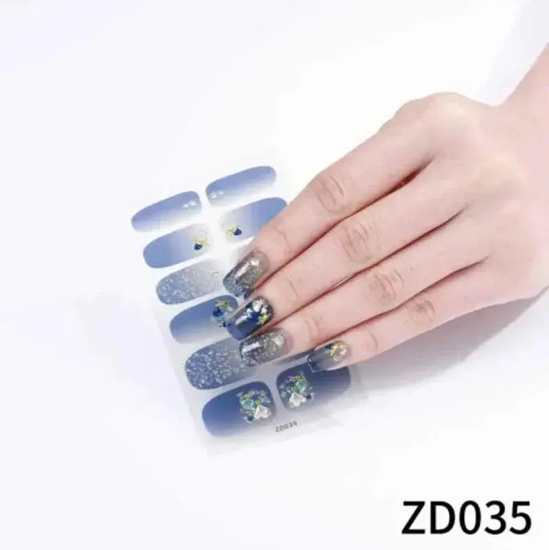 5D Diamond Korean Nail Sticker Wrap Elegant Nail Art