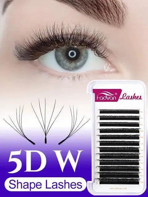 5D Faux Mink Volume Fan Eyelashes For Glamorous Look