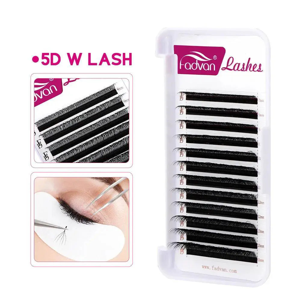 5D Faux Mink Volume Fan Eyelashes For Glamorous Look