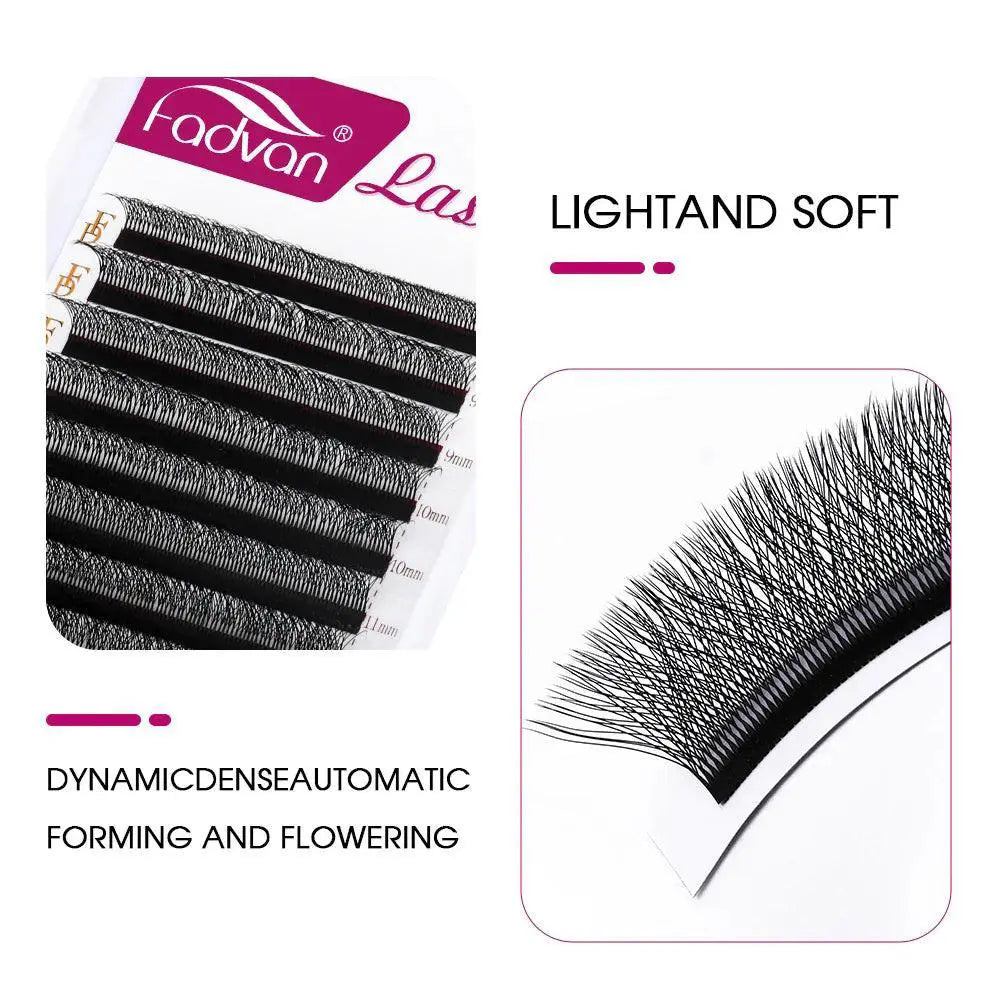 5D Faux Mink Volume Fan Eyelashes For Glamorous Look