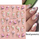 Easy-Apply 5D Floral Nail Art Stickers