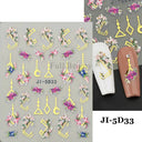 Easy-Apply 5D Floral Nail Art Stickers