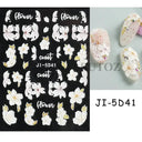 Easy-Apply 5D Floral Nail Art Stickers