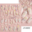Easy-Apply 5D Floral Nail Art Stickers