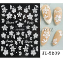 Easy-Apply 5D Floral Nail Art Stickers