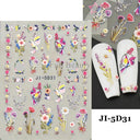 Easy-Apply 5D Floral Nail Art Stickers