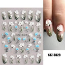 Easy-Apply 5D Floral Nail Art Stickers