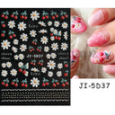 Easy-Apply 5D Floral Nail Art Stickers