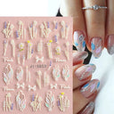 Easy-Apply 5D Floral Nail Art Stickers