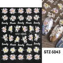 Easy-Apply 5D Floral Nail Art Stickers