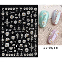 Easy-Apply 5D Floral Nail Art Stickers