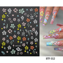Easy-Apply 5D Floral Nail Art Stickers