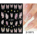 Easy-Apply 5D Floral Nail Art Stickers