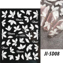 Easy-Apply 5D Floral Nail Art Stickers