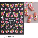 Easy-Apply 5D Floral Nail Art Stickers