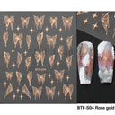 Easy-Apply 5D Floral Nail Art Stickers