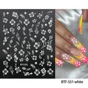 Easy-Apply 5D Floral Nail Art Stickers