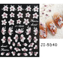 Easy-Apply 5D Floral Nail Art Stickers