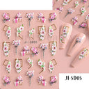 Easy-Apply 5D Floral Nail Art Stickers