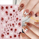 Easy-Apply 5D Floral Nail Art Stickers