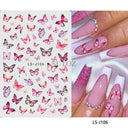 Easy-Apply 5D Floral Nail Art Stickers