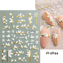 Easy-Apply 5D Floral Nail Art Stickers