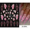 Easy-Apply 5D Floral Nail Art Stickers