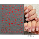 Easy-Apply 5D Floral Nail Art Stickers