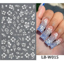 Easy-Apply 5D Floral Nail Art Stickers