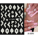 Easy-Apply 5D Floral Nail Art Stickers