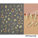 Easy-Apply 5D Floral Nail Art Stickers