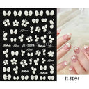 Easy-Apply 5D Floral Nail Art Stickers
