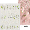 Easy-Apply 5D Floral Nail Art Stickers