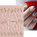 Easy-Apply 5D Floral Nail Art Stickers