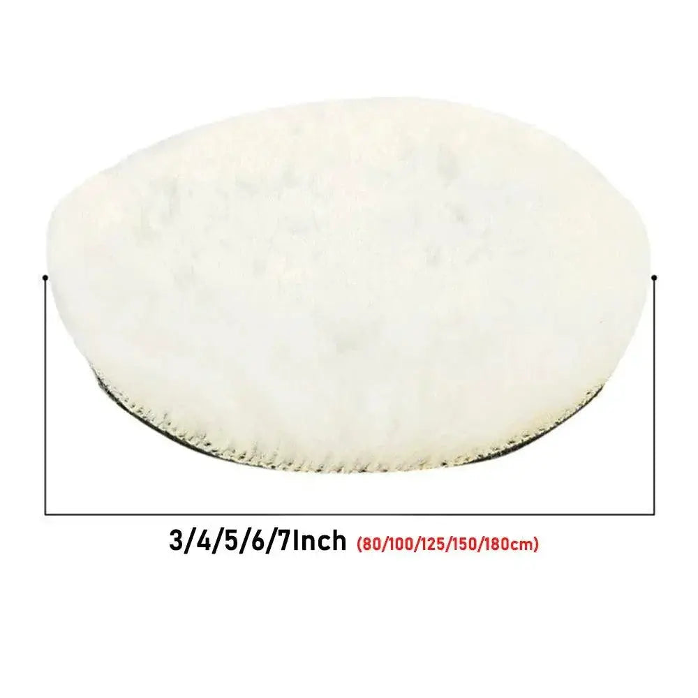5Pcs Soft Wool Car Polish Pads Buffing Kit 3 4 5 6 7 Inch