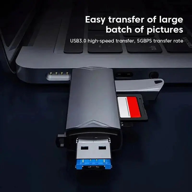 6 - in - 1 USB Multi Card Reader High Speed Data Transfer