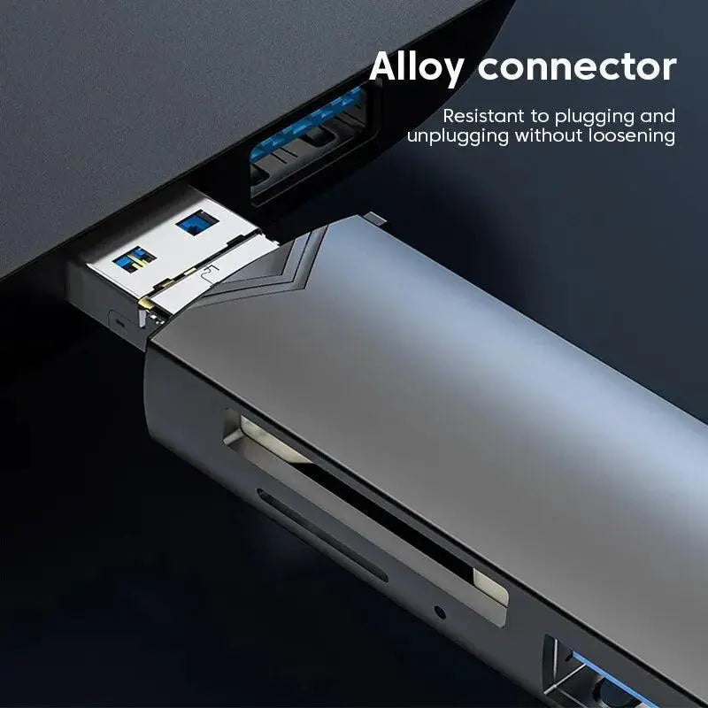 6 - in - 1 USB Multi Card Reader High Speed Data Transfer